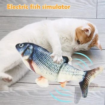 Qicco Floppy Žuvų Katė Žaislas Juda Žuvų Elektros Žaislas Katė USB Įkroviklis 3D Žuvies Formos Žaislai Kačiukas Žuvų Katžolių Naminių Reikmenys