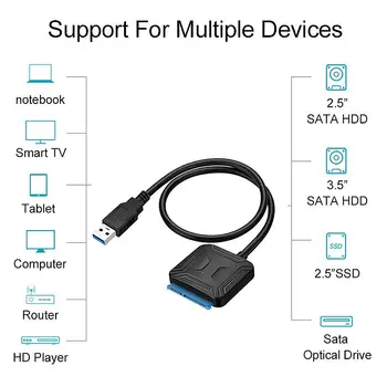 USB 3.0 prie SATA Adapteris Konvertuoti Laidai palaiko 2.5 