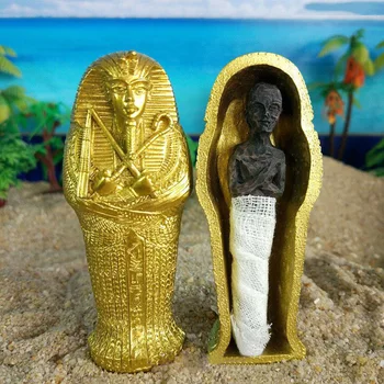 Miniatiūriniai Dervos Senovės Egipto Faraono Karstą Mumija Modelis Statulėlės Statula Vaikams Žaislas Kalėdų Dovana, Mažų Ornamentais Miniatiūriniai modelis