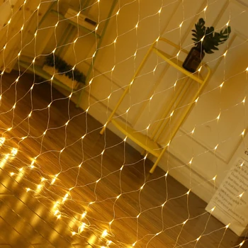 Netlike LED Užuolaidos Dekoratyvinis Apšvietimas 3x2 200leds Pasakų Girlianda 
