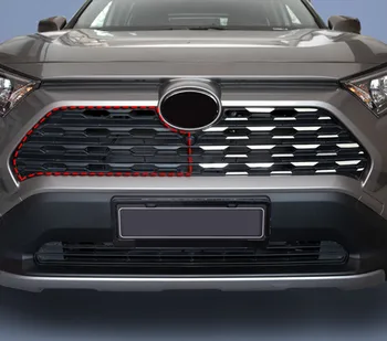 1 Komplektas Priekinių Grotelių Apdaila Garnyras Padengti Lipdukai Toyota RAV4 RAV 4 2019 2020 2021 Nerūdijančio Plieno Automobilio Stilius Už 2021 RAV4