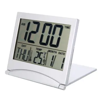 Mayitr Lankstymo LCD Mini Kelionės Žadintuvas Oras Stotis Stalas Temperatūros skaitmeninis Laikrodis, Signalizacijos, Namų Kelionės Reikmenys