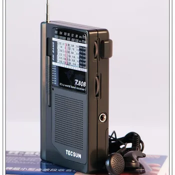 Tecsun R-808 Pasaulio Radijo full band imtuvas Mini nešiojamas kontrolės Ekonomiškas, patikimas. klasikinis kokybės originalus tecsun
