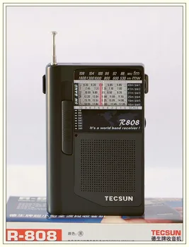 Tecsun R-808 Pasaulio Radijo full band imtuvas Mini nešiojamas kontrolės Ekonomiškas, patikimas. klasikinis kokybės originalus tecsun