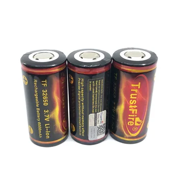 Didelės Talpos, Aukštos Kokybės TrustFire Baterija 32650 3.7 V 6000mAh Įkraunama Ličio Baterijos su PCB Saugomų Valdyba