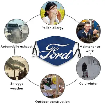 Klasikinių Automobilių Logotipai: Ford Stabdžių Dulkių Filtras Vyrams, Moterims, Plaunamas Juodos Kaukes Klasikinių Automobilių Logotipą, Amerikietiškų Automobilių Detroit