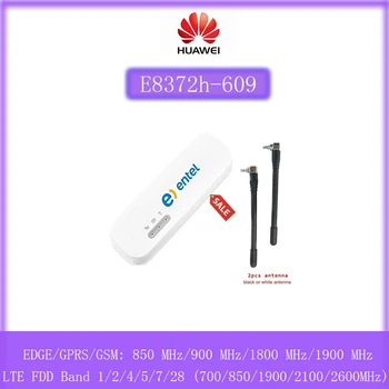 10 VNT Atrakinta Huawei E8372h-609 4G LTE, Wifi Wingle Modemas su 2vnt Antenos prijungimo įtaisas 150M Amerikos