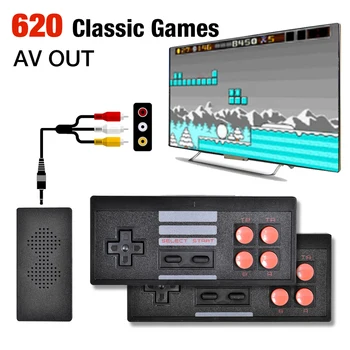 HD Vaizdo Žaidimų Konsolės Pastatytas 620 Klasikiniai Žaidimai 8 Bitų Mini Retro Konsolės Bevielio ryšio Valdiklis, HDMI Dual Žaidėjų Vaikams