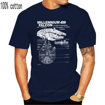 Vyrai Juokingi Marškinėliai Moterims Cool marškinėlius Millenium Falcon 