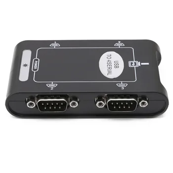 9pin RS232 USB 2.0 4 Port Serial DB9 (COM Valdytojas Jungčių Adapteris Hub