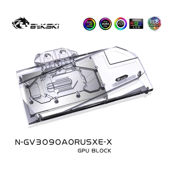 Bykski Vandens Bloko Naudoti AORUS RTX 3090 XTREM 24G / RTX3080 XTREME 10G GPU Kortelės / Viso Padengti Vario Radiatorius / RGB Šviesos