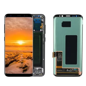 Originalus S8 G950F Su Rėmu Negyvų Pikselių lcd SAMSUNG Galaxy S8plus G955 G955F LCD Ekranas + Touch Ekranas skaitmeninis keitiklis Asamblėja