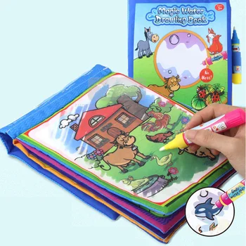 Nauja Vaikai Magija Vandens Piešimo Knyga Spalvinimo Knygelė Vandens Tapybos Valdybos anksti mokymosi ir švietimo žaislai(2 rašikliai)