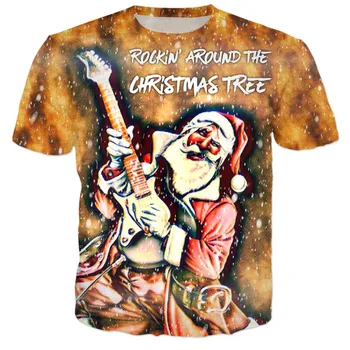 PLstar Kosmosas 2018 Naujas vasaros Mados Kalėdų T-shirt Linksmų Crithmith Tyson Spausdinti 3d Marškinėliai vyriški moteriški Laisvalaikio marškinėliai