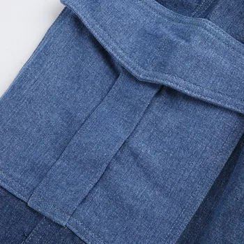 Kratinys Didelis Kišenės Baggy Jeans Moterų Derliaus Streetwear Didelis Juosmens Y2K 90s Pločio Kojų Krovinių Kelnės Harajuku korėjos Džinsinio Džinsus