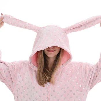 Suaugusiųjų Anime Pink Rabbit Kigurumi Onesie Kostiumas Moterims, Juokingi Gyvūnų Onepieces Sleepwear Nuslėpti Namų Drabužius Mergaitė Berniukas