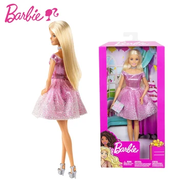Originalias Barbie Lėlės Žaislų Rinkinys Dovanų Dėžutėje Mergaičių Žaislas Suknelė ir Bateliai Gimtadienio Dovana GDJ36