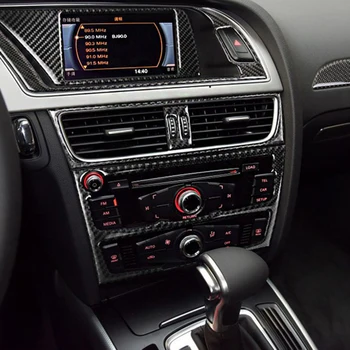 Audi A4 A5 B8 Remontuoti Automobilio Anglies Pluošto Konsolės Kontrolės CD Rėmo Dangtis Apdaila Salono Oro Kondicionavimo sistema Rankenėlės Rėmelį