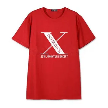 Kpop Shinee T-marškinėliai, Unisex Jonghyun X-ĮKVĖPIMO Koncertas vyrų Marškinėlius Tee Viršūnės