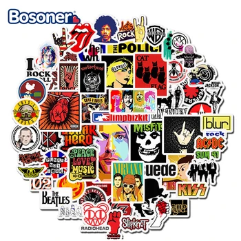 50pcs Doodle lipdukai Rock Roll Punk Muzikos Grupė Lipdukas, skirtas Mobilusis Telefonas, Nešiojamas Bagažo Gitaros dėklą Riedlentė Dviratį Automobilių Stikers