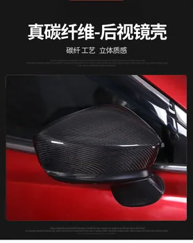 Skirta Mazda3 Mazda 3 axela-2017 anglies pluošto, Automobilio Galinio vaizdo Veidrodis Apima Shell galinio vaizdo Veidrodis Krašto Apsaugai Padengti
