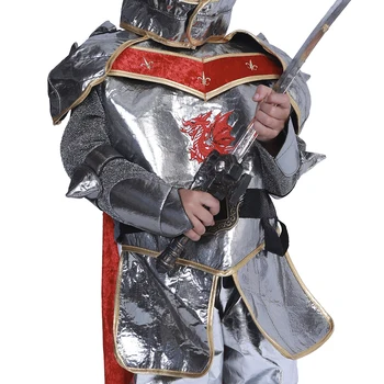 Eraspooky Halloween Party Vaikai Royal Warrior Knight Kostiumai Berniukams Kareivis Vaikų Viduramžių Romos Cosplay Karnavalas Išgalvotas Suknelė
