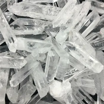 100g Natūralaus Aišku Taško Kvarco White Crystal Žalio Akmens Nutraukta Lazdelė Pavyzdys