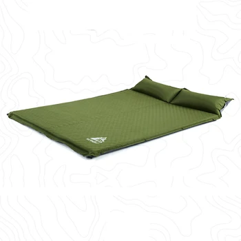 Lauko oro mattres Paplūdimio kilimėlis stovyklavimo kilimėlis automatinė pripučiamos pagalvėlės drėgmei atsparus palapinė miega, mat dviguba automatinė oro lova
