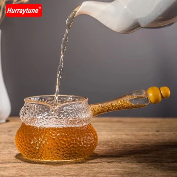 Šoninis stiklas tikroji taurė, Aukso folija, karščiui atsparus plaktukas modelio Japonijos sustorėjimas arbatos mašina Kung Fu arbatos rinkinys Priedai