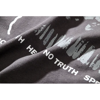 Tamsiai Piktogramą Spausdinti Streetwear vyriški marškinėliai trumpomis Rankovėmis Prarasti Tshirts Vyrų Vyrų į Viršų