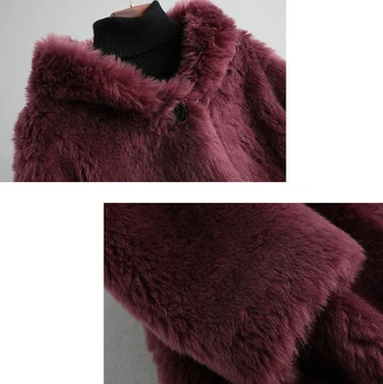 PUDI moterų žiemos nekilnojamojo Vilnos kailio šilta striukė kailis lady Ilgi paltai striukės daugiau dydis parko A19082