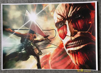 8 vnt/set Anime Ataka Titan plakatas Eren Jaeger Akermano Armin Arlert sienos nuotraukas kambarys lipdukų, žaislų, A3 Filmų plakatai