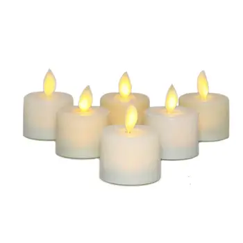 Pakuotėje yra 3 Šiltai Balta Šviesa Juda LED Arbata Šviesos Žvakės,baterijomis, Flameless Ramstis Žvakė Su Šokių Blyksinčios Lemputės