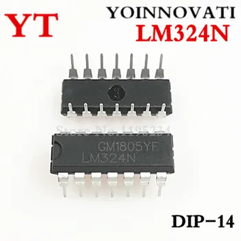 100vnt/DAUG LM324N LM324 OPAMP GP 1.2 MHZ DIP14 IC