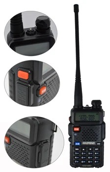 2vnt/komplektas BaoFeng UV-5R Walkie Talkie Dual Band Du Būdu Radijo Pofung Nešiojamų Kumpis juostos Radijo siųstuvas-imtuvas VHF/UHF Radijo Dual UV5R