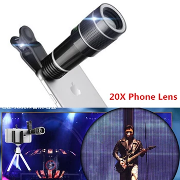 Telefono Fotoaparato Objektyvas Universalus Įrašą 20X Zoom Mobilųjį Telefoną Teleskopo Objektyvo Išorės Teleskopas Telefonų Priedai