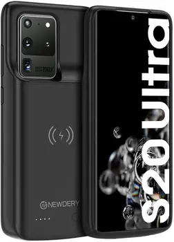 NEWDERY Galaxy S20 Ultra Baterija Atveju Qi Bevielio Įkrovimo Suderinama 6000mAh Įkroviklis Atveju, Samsung Galaxy S20 Ultra