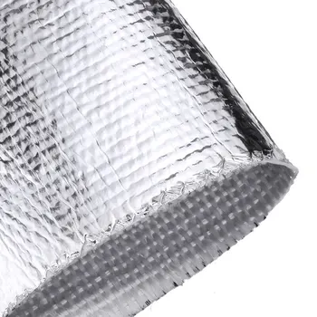 1pc Aliuminio Folija, Išmetimo Wrap Vamzdžių Šiluminės Izoliacijos Išmetamųjų dujų Šilumą Wrap Karščiui Atsparaus Paprasto Austi Shield Juosta 100*50 cm
