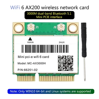 Universalus WiFi 6 AX200 Belaidžio ryšio Kortelės 2.4 G + 5G Dual Band 