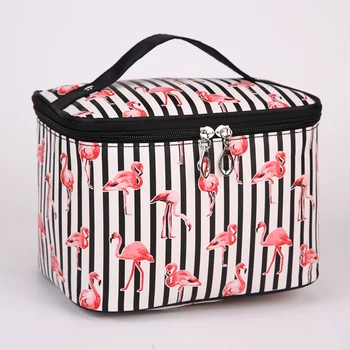 2019 Naujas moterų maišelį Mielas Flamingo Didelės Talpos Kosmetikos krepšys iš Nailono, atsparus Vandeniui Kelionės, tualetinių reikmenų Saugojimo Krepšys makiažas maišelį HLN01