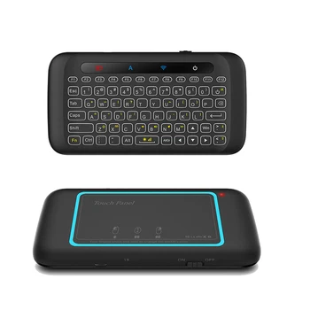 2,4 GHz Belaidė Klaviatūra su Touch Pad Apšvietimu Nuotolinio Valdymo Klaviatūrų PC Laptop Tablet Pad Smart Android TV Box