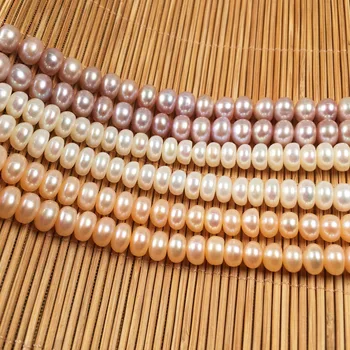 Natūralūs Gėlavandenių Perlų Duobute Plokščios formos Izoliacija Punch Prarasti Karoliukai papuošalai priėmimo 