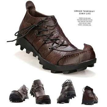 Boat Shoes Mens Laisvalaikio Bateliai Mokasīni, Originali alyva, Vaškas Odos Rankų darbo Patogus, Kvėpuojantis Moccasin Batų Dizaineris vyrų batai
