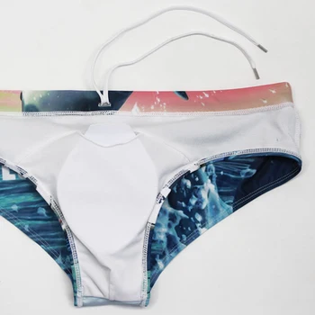 Vyriški maudymosi Kostiumėliai, - Plaukti Trumpikės - Dizaineris Bikini maudymosi kostiumėlis su Trumpu Maža u Kamieno Seksualus Bikini Swimwears Minkštas Keltą