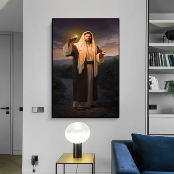 Plakatas Dievas Jėzus, Organizacijos Kristaus tyra meilė, drobė, tapyba, nuotraukos dekoratyvinių menų, namų puošybai
