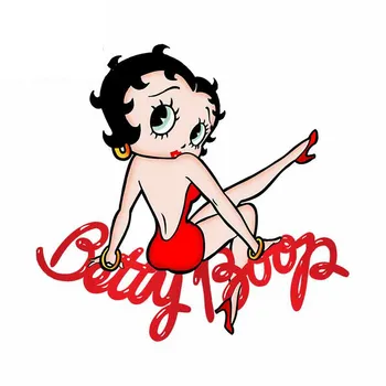 Karšto Betty Boop Juokingas Auto Automobilių Lipdukai Stilius Bauda Kūrybos Lipdukai, Vinilo Uv Apsauga Automobilio KK13*12cm Vinilo