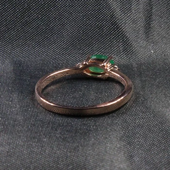 CoLife Papuošalus 925 Sidabras Brangakmenio Žiedas Dalyvavimo 4*6 mm Realus Fizinis Smaragdas Žiedas Originali Sidabro Smaragdas Papuošalai