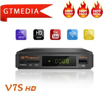 GTmedia V7S HD Su USB WIFI DVB-S/S2 Palydovinis Imtuvas Full HD1080P TV Dekoderio akcijų rusų