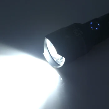 XHP90.2 Labiausiai Galingas LED Žibintuvėlis Įkraunamas USB Taktinis Žibintuvėlis Žibintų Vertus Lempos Lauko Jojimo Kempingas, Žygiai