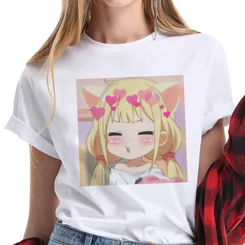 Naujas Viršūnes Anime ir Animacinių filmų Anime Nulis DU Kawaii Spausdinti Atsitiktinis Vasaros T-shirt Prarasti Harajuku Japonija Stiliaus trumpomis Rankovėmis Chic Moterų Tees